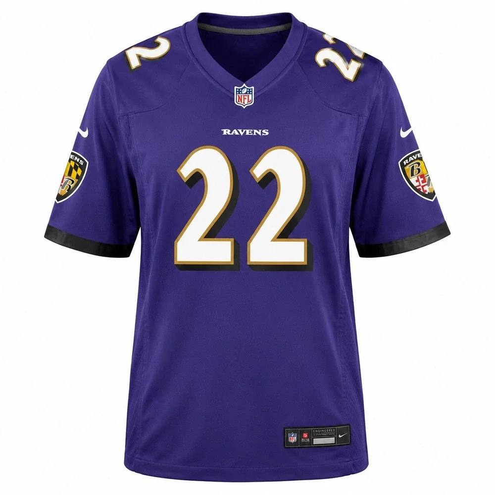 Nike Baltimore Ravens NEW Derrick Henry 22 Purple Youth Jersey Large 14/16 NFL